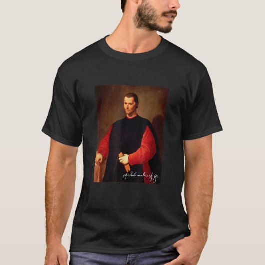 T-shirt Portrait de Niccolo Machiavelli par Santi di Tito (Devant)