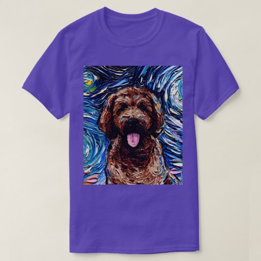 T-shirt Portrait de nuit Brown Goldendle (Design devant)