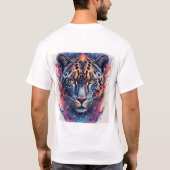 T-shirt Portrait de panthère avec des éléments abstraits e (Dos)