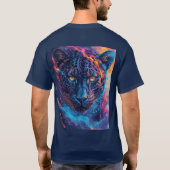 T-shirt Portrait de panthère avec des éléments abstraits e (Dos)