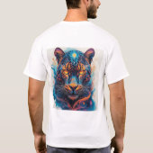 T-shirt Portrait de panthère avec des éléments abstraits e (Dos)
