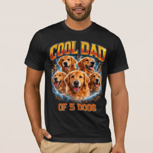 T-shirt Portrait de Papa de Chien Personnalisé Numéro Conc