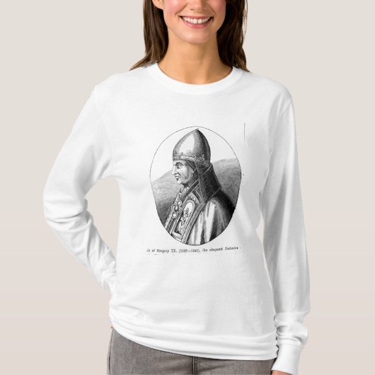T-shirt Portrait de pape Gregory IX (Devant)