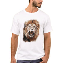 Portrait de peinture à l'aquarelle de Lion