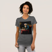 T-shirt Portrait de pouce, Benjamin Franklin Père fondateu (Devant entier)