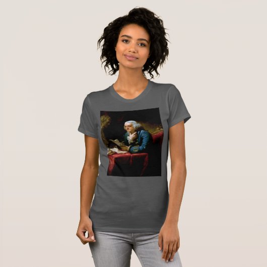T-shirt Portrait de pouce, Benjamin Franklin Père fondateu (Devant entier)