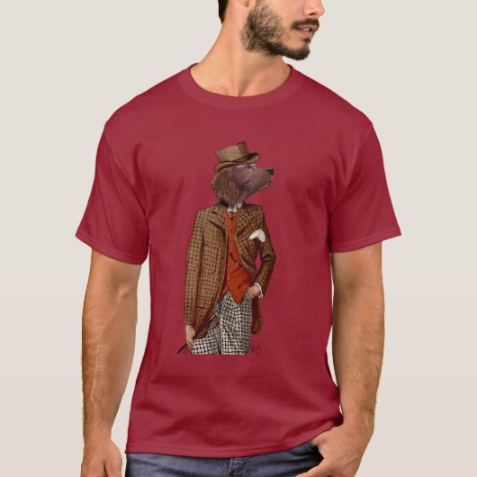 T-shirt Portrait de Rider Red Setter (Devant)
