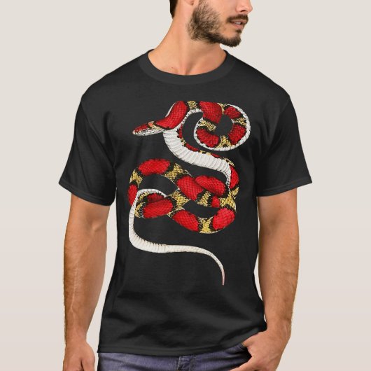 T-shirt Portrait de serpent écarlate (Devant)