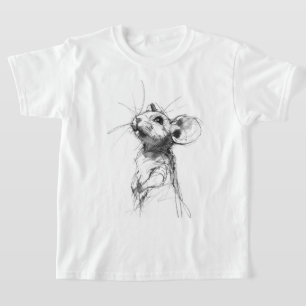 T-shirt Portrait de souris mûre