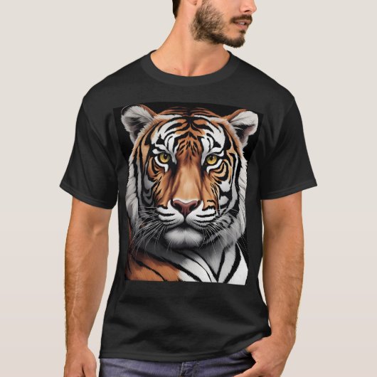 T-shirt Portrait de tigre (Devant)