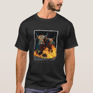 T-shirt Portrait de vache écossaise Highland Cow