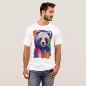 T-shirt Portrait d'ours coloré (Devant entier)