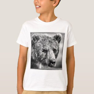 T-shirt Portrait d'ours grizzli