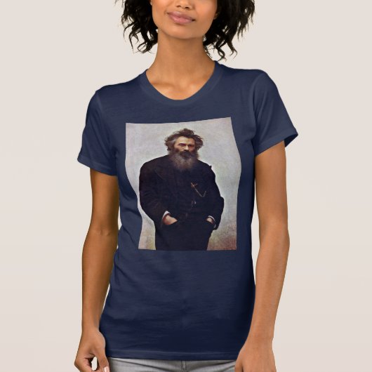 T-shirt Portrait du peintre Ivan Shishkin par Ivan Niko (Devant)