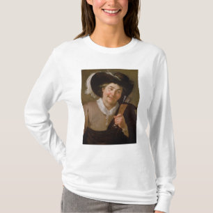 T-shirt Portrait d'un homme tenant un verre de vin