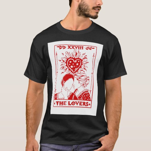 T-shirt Portrait d'une dame en feu - Carte Tarot Design Cl (Devant)
