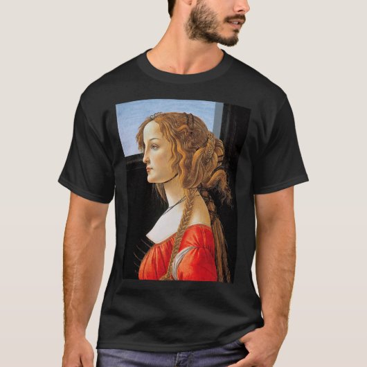 T-shirt Portrait d'une dame, Sandro Botticelli (Devant)