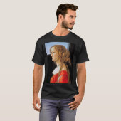 T-shirt Portrait d'une dame, Sandro Botticelli (Devant entier)