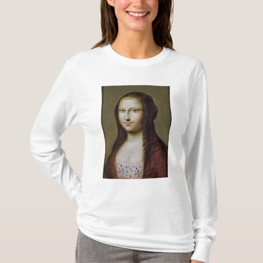 T-shirt Portrait d'une femme inspirée par la Mona Lisa (Devant)