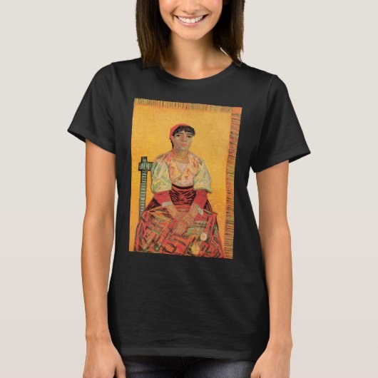 T-shirt Portrait d'une femme italienne par Vincent van Gog (Devant)