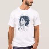T-shirt Portrait Ethereal Femme - Cheveux Abstrait (Devant)