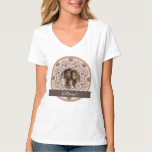 T-shirt Portrait familial personnalisé Neutres chauds Mand