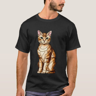 T-shirt Portrait Félin Artistique Parmi les Fleurs Tropica