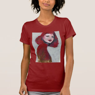 T-shirt Portrait Fem - Rouge