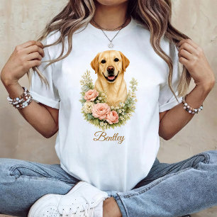 T-shirt Portrait Floral Labrador