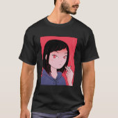 T-shirt Portrait Fumeur d'Anime fille (Devant)