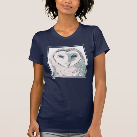 T-shirt Portrait funky Owl (Devant)