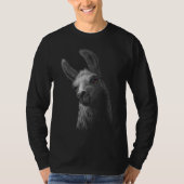 T-shirt Portrait Head Cute Llama avec un Arrière - plan no (Devant)