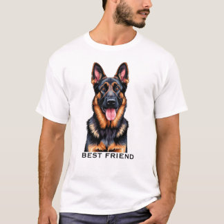 T-shirt Portrait heureux de berger hollandais