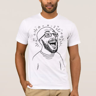 T-Shirt Portrait Ligne d'Art de Joie Minimaliste