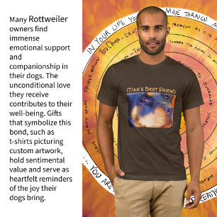 T-shirt Portrait modifiable de Rottweiler Chien Animal Bea