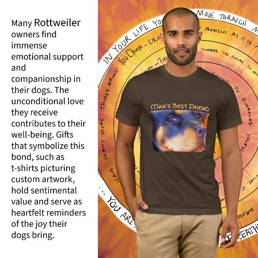 T-shirt Portrait modifiable de Rottweiler Chien Animal Bea