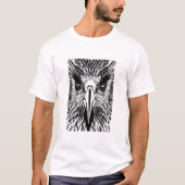 T-shirt Portrait noir et blanc d'un aigle | Art AI (Devant)