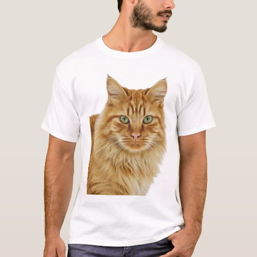 T-shirt Portrait Orange Tabby (Devant)