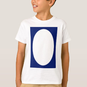 T-shirt Portrait ovale Bleu DK Solide FG Le MUSÉE Zazzle G