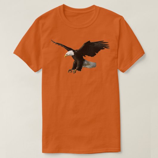 T-shirt Portrait photo Majestic Flying American Bald Eagle (Design devant)
