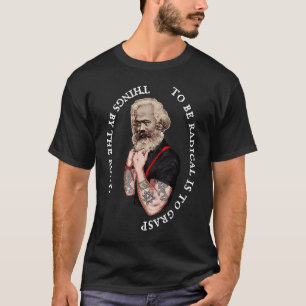 T-shirt Portrait Pop Art de Karl Marx Révolution Tatouage