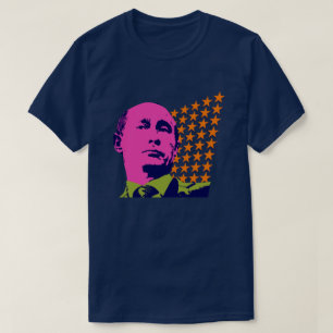T-shirt Portrait Pop Art de Poutine rose