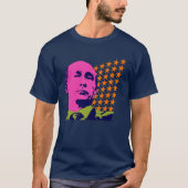 T-shirt Portrait Pop Art de Poutine rose (Devant)