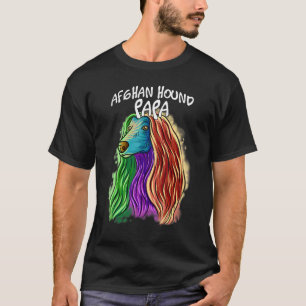 T-shirt Portrait Pop coloré Afghan Hound Chien Papa Père