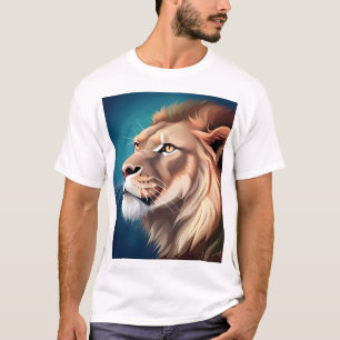 T-shirt Portrait Posé Côté Lion-56557