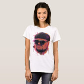 T-Shirt Portrait Teintes Rétro 2 (Devant entier)