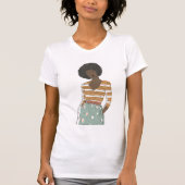 T-shirt Portrait Vignette de mode (Devant)