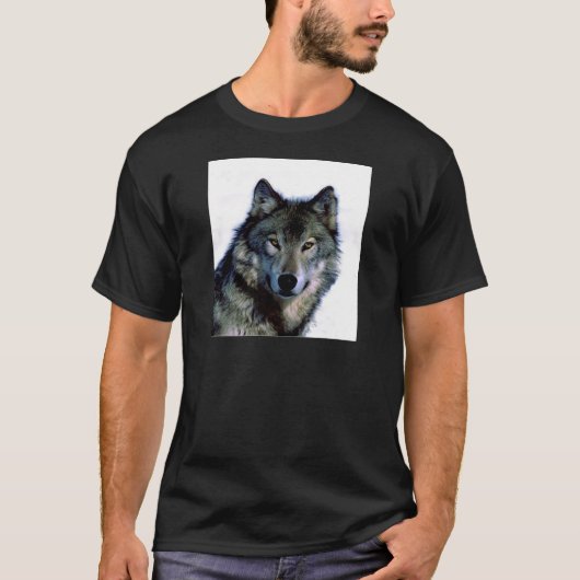 T-shirt Portrait Wolf (Devant)