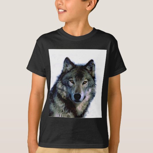 T-shirt Portrait Wolf (Devant)