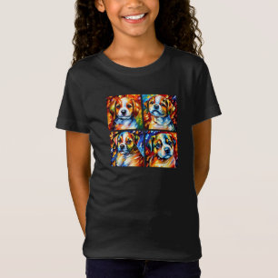 T-shirt portraits coquelicots stylisés